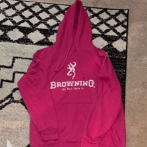 Browning Fuchsia Hoodie with Logo